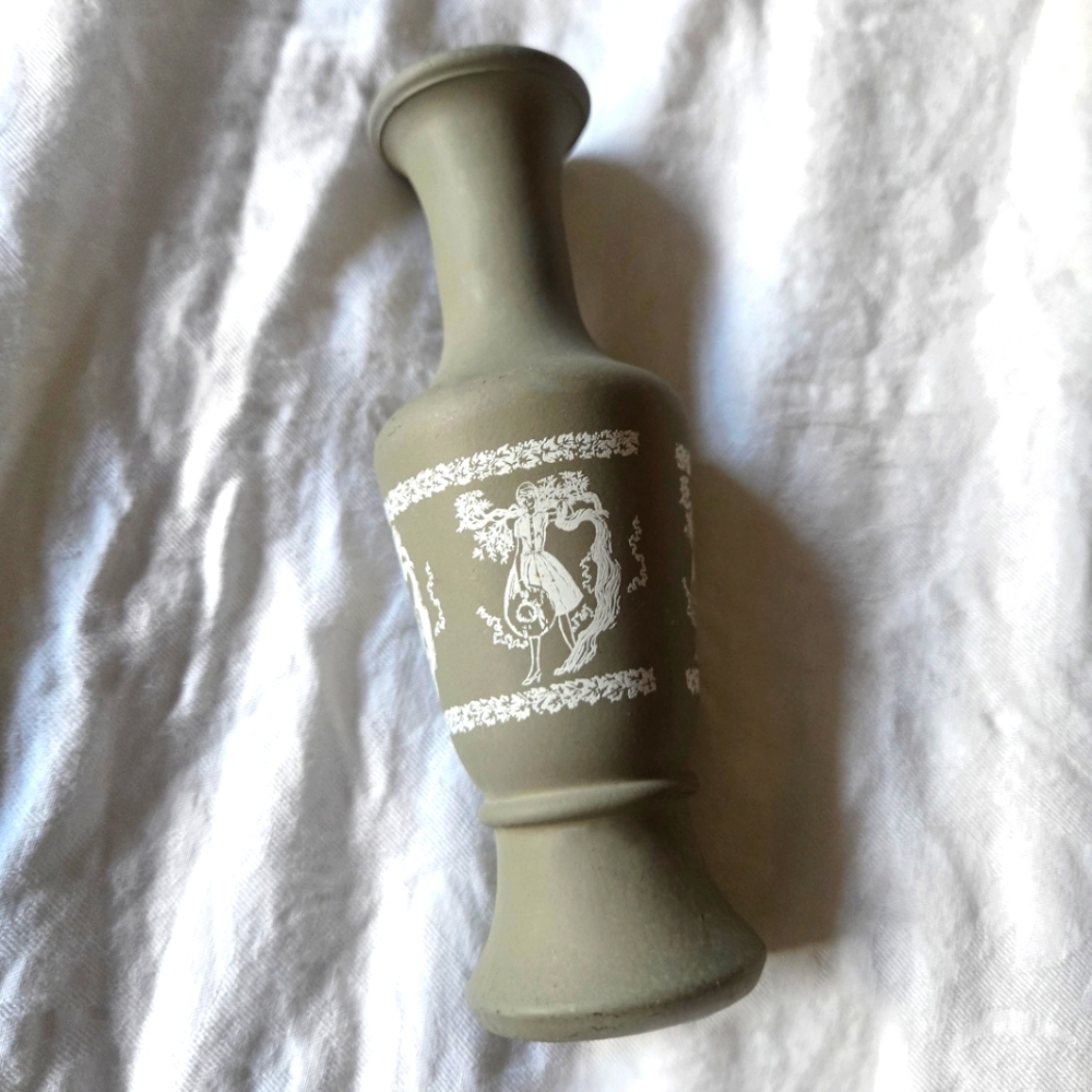 Elegant Gray/ Green Decorative Vase.